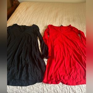 TWO DRESSES BY EXPRESS SIZE MEDIUM… BLACK AND RED… NEW WITHOUT TAGS…